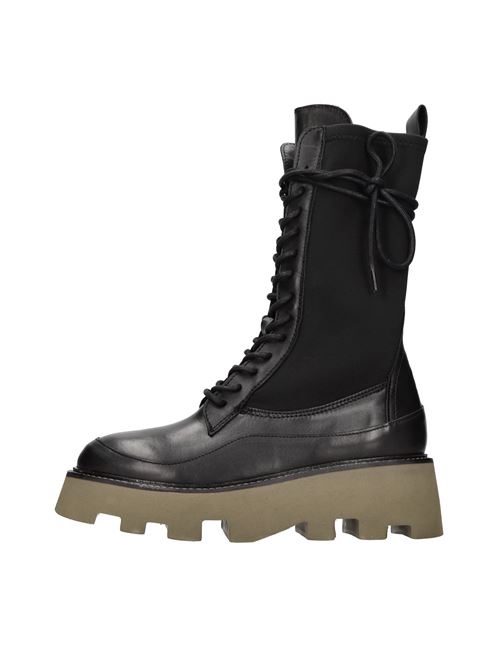 Stivaletti in pelle e tessuto elastico ELVIO ZANON | ER0303X SOFT-LICRANERO